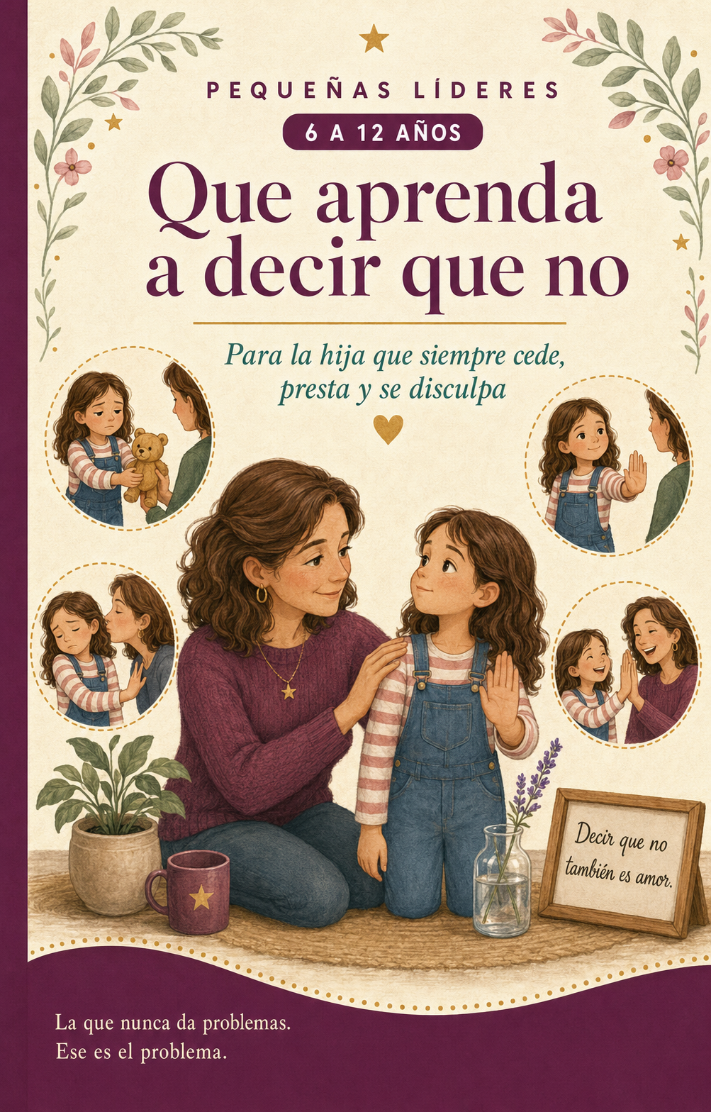 Que aprenda a decir que no — para la hija que siempre cede, presta y se disculpa. Pequeñas Líderes.
